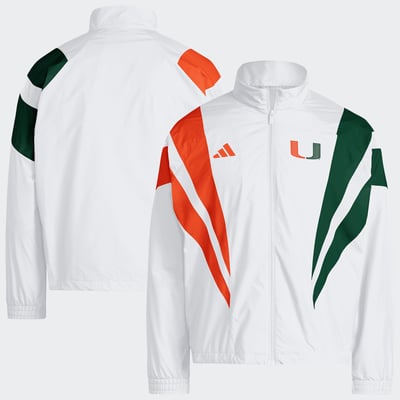 Miami Hurricanes adidas It's Back Full-Zip Track Jacket - White