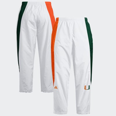 Miami Hurricanes adidas It's Back Track Pants - White