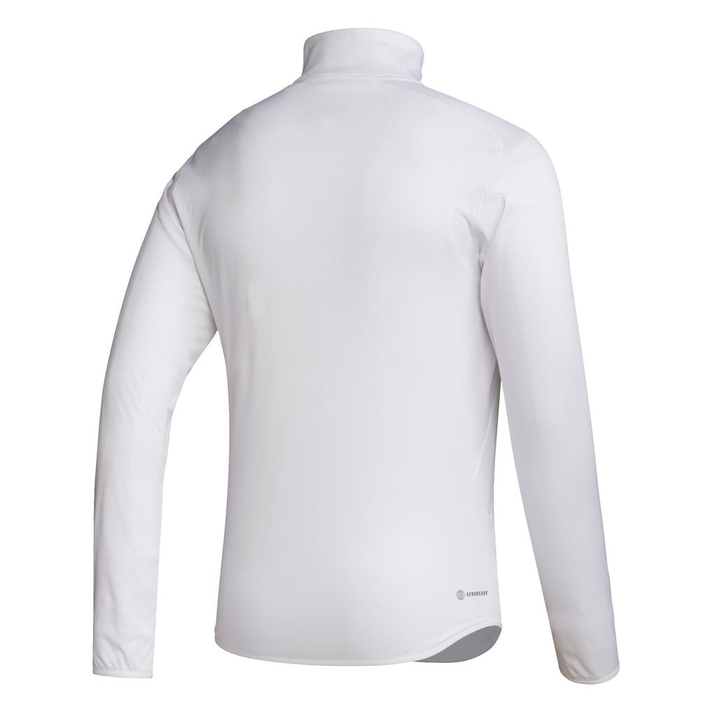  Miami Hurricanes adidas Stadium Knit Quarter-Zip Pullover Jacket - White