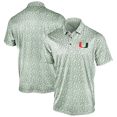 Miami Hurricanes Antigua Flourish Polo - Green