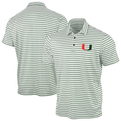 Miami Hurricanes Antigua Space Stripe Polo - Green
