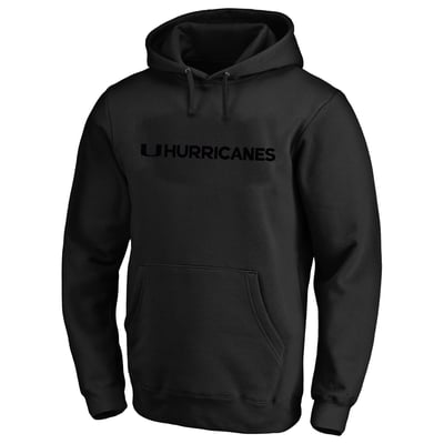  Miami Hurricanes Champion Big & Tall Tonal Hoodie - Black