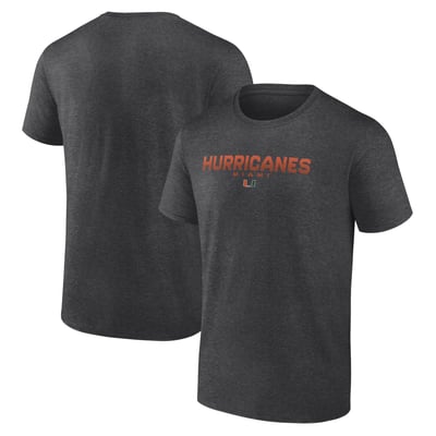Miami Hurricanes Battle Scars T-Shirt - Charcoal