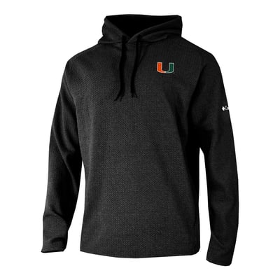  Miami Hurricanes Columbia Swingcraft Fleece Hoodie - Black