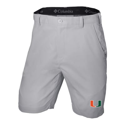  Miami Hurricanes Columbia Omni-Wick Lie Angle Shorts - Gray