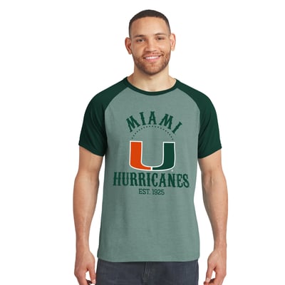 Miami Hurricanes Darius Rucker Collection by Fanatics Raglan T-Shirt - Green