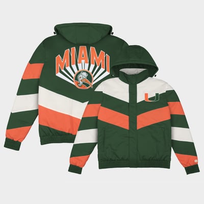  Miami Hurricanes Homefield Retro Full-Zip Jacket - Green