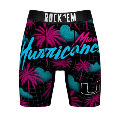  Miami Hurricanes Rock Em Localized Boxer Briefs - Black