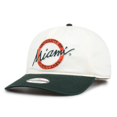 Miami Hurricanes The Game Men's Classic Circle Adjustable Hat - White