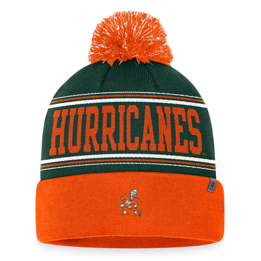 Miami Hurricanes Top of the World Draft Cuffed Knit Hat with  display picture 1