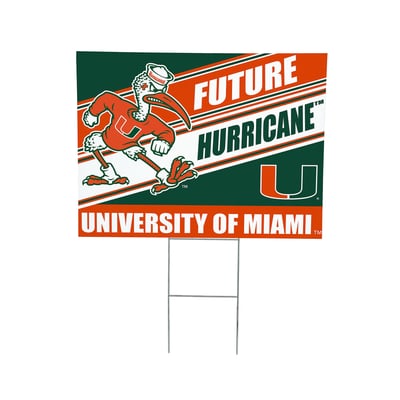 Miami Hurricanes 18" x 24" Future Student Outdoor Yard Sign