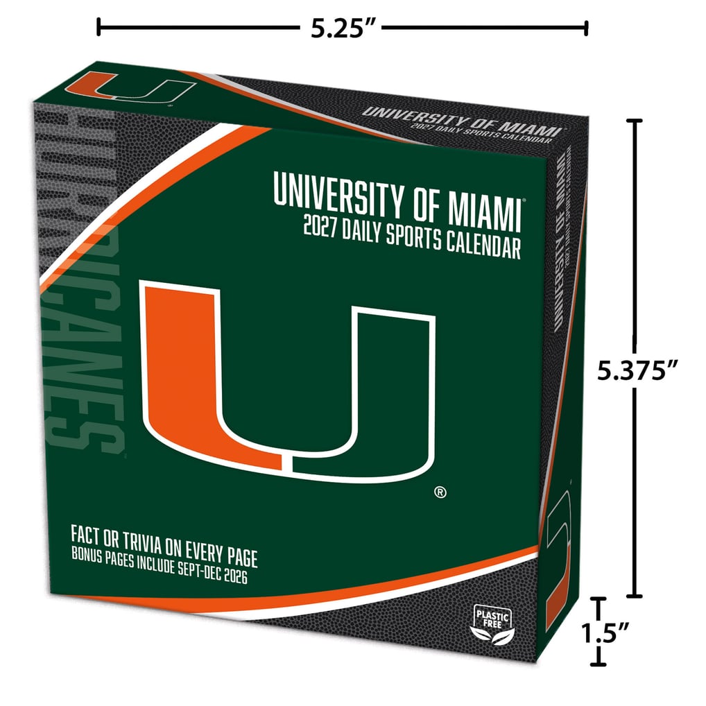 Miami Hurricanes 2027 Box Calendar