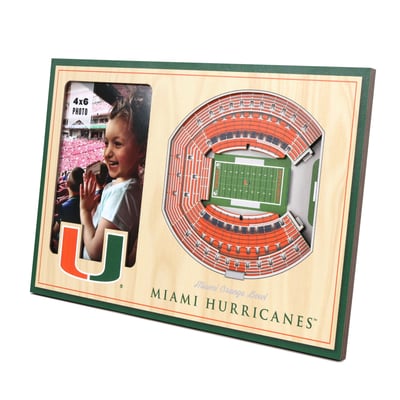 Miami Hurricanes 3D StadiumView Picture Frame