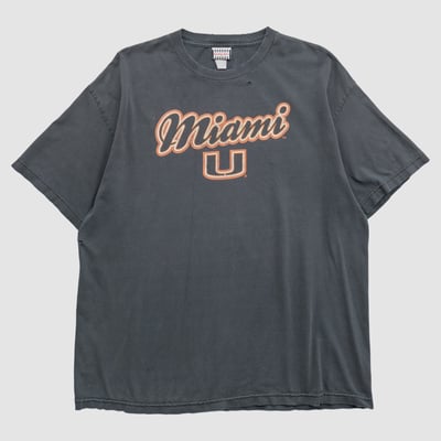 Miami Hurricanes Foot Locker 2000s T-shirt - Black - 2XL by Fanatics Real Vintage
