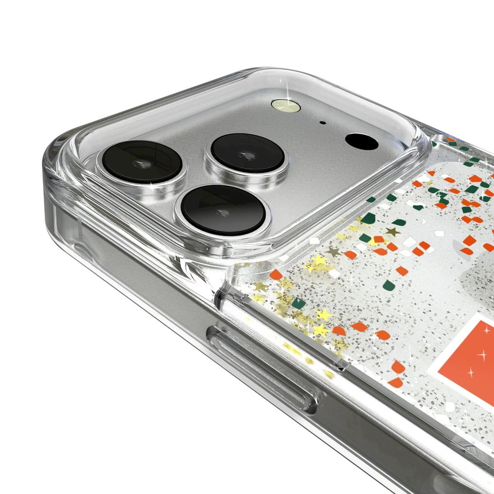 Miami Hurricanes iPhone Glitter Confetti Design Case