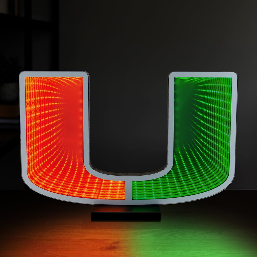 Miami Hurricanes LED Infinity Logo Light