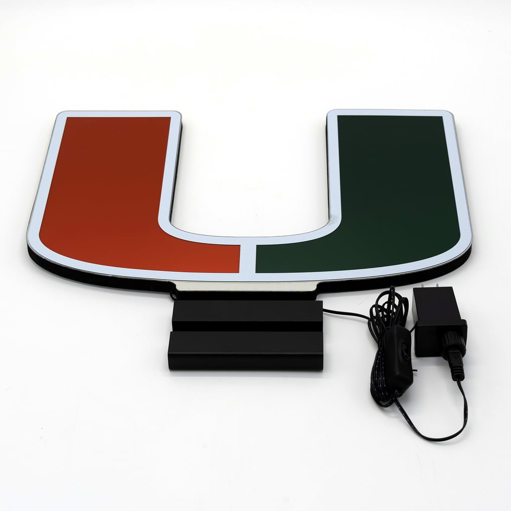 Miami Hurricanes LED Infinity Logo Light