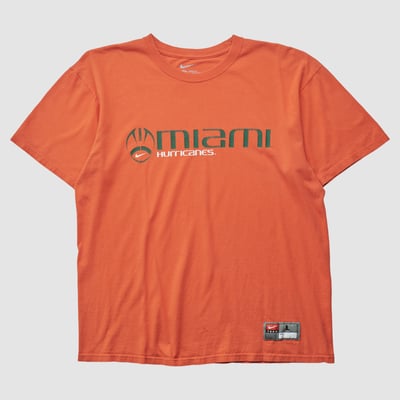 Miami Hurricanes Nike 2010s T-shirt - Orange - XL by Fanatics Real Vintage