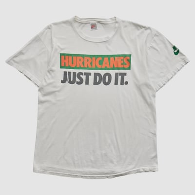 Miami Hurricanes Nike 90s T-shirt - White - L by Fanatics Real Vintage