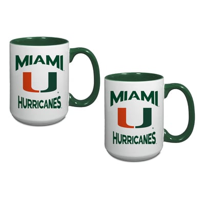 Miami Hurricanes Two-Piece 15oz. Combo Mug Set