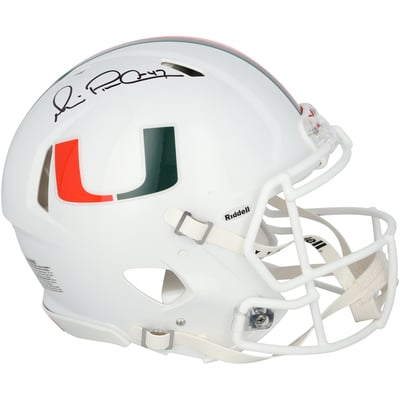 Michael Irvin Miami Hurricanes Autographed Fanatics Authentic Riddell Speed Authentic Helmet 