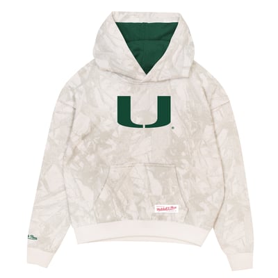  Miami Hurricanes Mitchell & Ness Preschool Ghosted Pop Over Hoodie - White