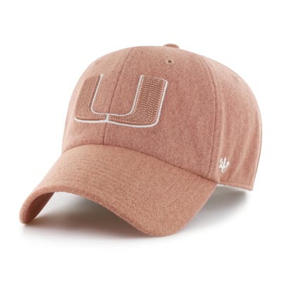 Miami Hurricanes '47 Unisex Chain Stitch Clean Up Adjustable Hat - Heather Orange