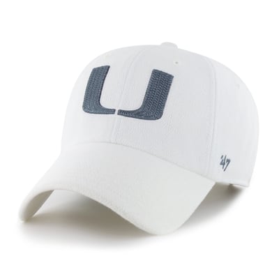 Miami Hurricanes '47 Unisex Chain Stitch Clean Up Adjustable Hat - White