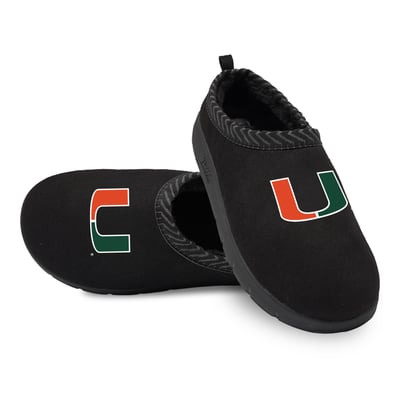 Miami Hurricanes ISlide Unisex Primary Logo Mission Slippers - Black

