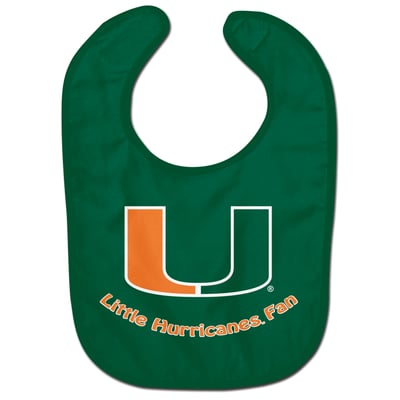 Miami Hurricanes WinCraft Little Fan All-Pro Baby Bib