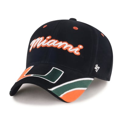 Miami Hurricanes '47 Women's Velvet Denim Script MVP Adjustable Hat - Black