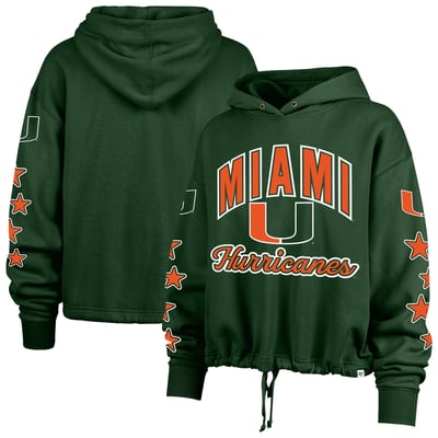  Miami Hurricanes '47 Women's Starry Eyed Venice Pullover Hoodie - Green