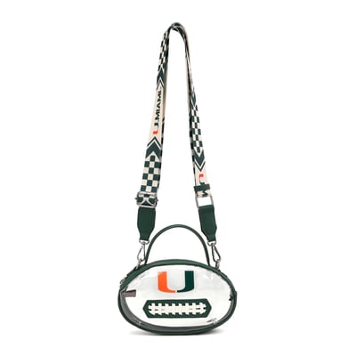 Miami Hurricanes Montana West Women's Clear Crossbody Bag - No Color
