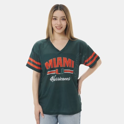Miami Hurricanes ZooZatz Women's Mesh Jersey Kickoff T-Shirt - Green