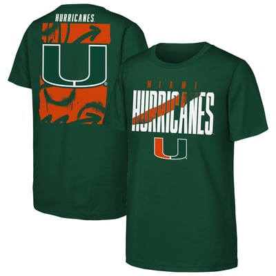  Miami Hurricanes Outerstuff Youth Cut Through T-Shirt - Green