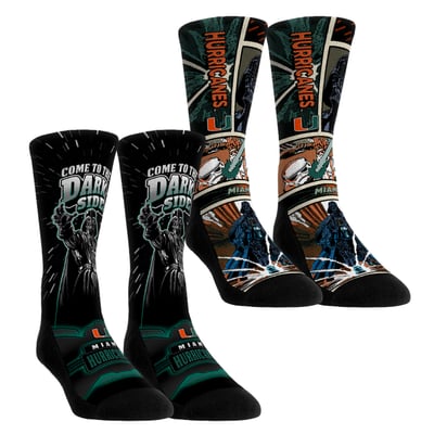  Miami Hurricanes Rock Em Youth Star Wars Empire Two-Pack Crew Socks Set - Orange