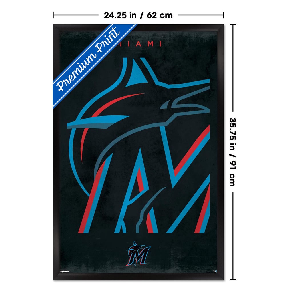  Miami Marlins 24" x 36" Framed Poster