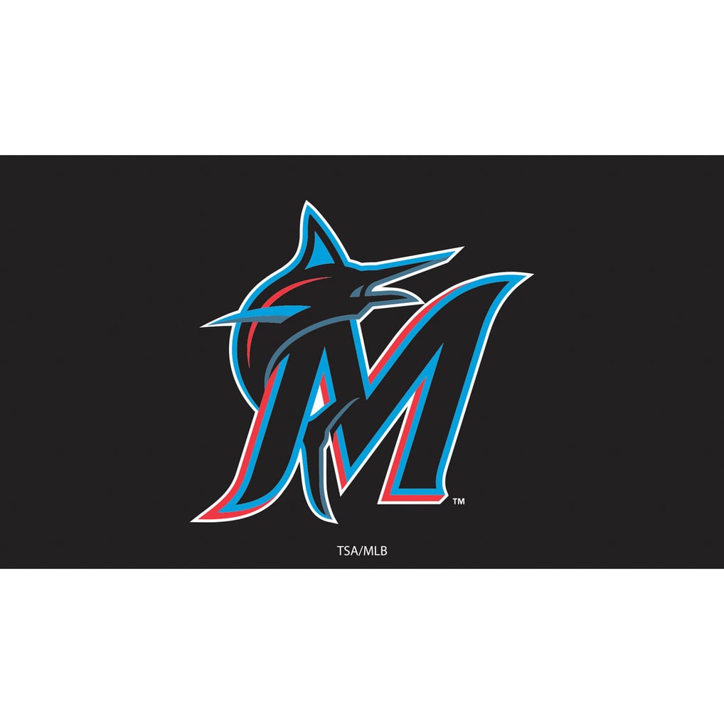  Miami Marlins 28" x 16" Logo Indoor/Outdoor Trapper Mat