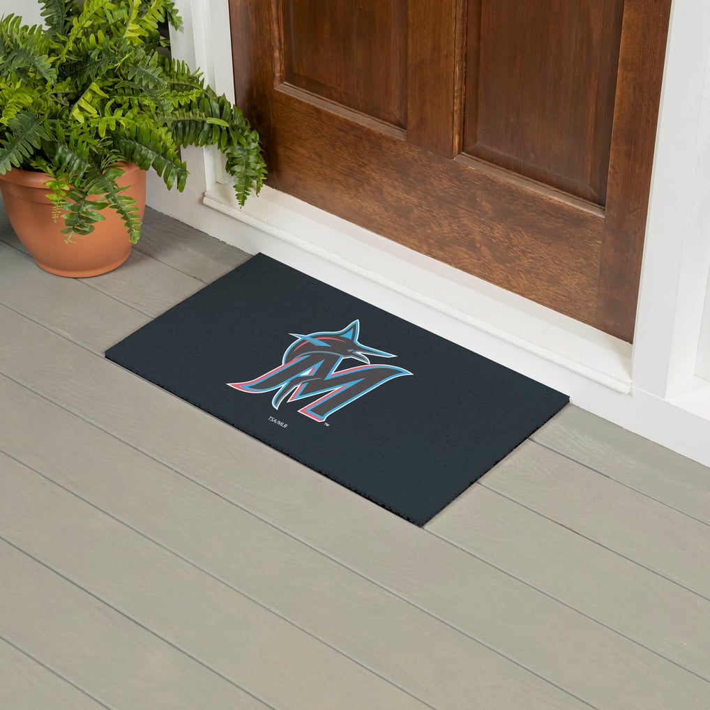  Miami Marlins 28" x 16" Logo Indoor/Outdoor Trapper Mat