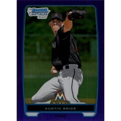 2012 Bowman Chrome Prospects Purple Refractors #BCP170 Austin Brice