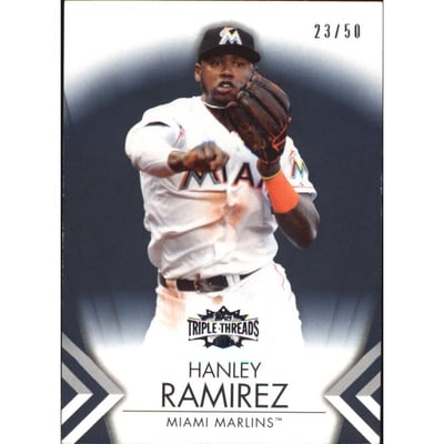 2012 Topps Triple Threads Onyx #35 Hanley Ramirez