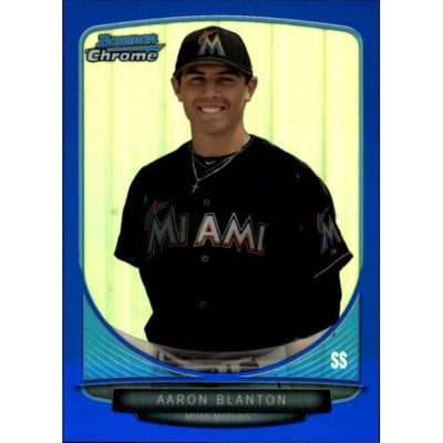 2013 Bowman Chrome Draft Draft Picks Blue Refractors #BDPP70 Aaron Blanton