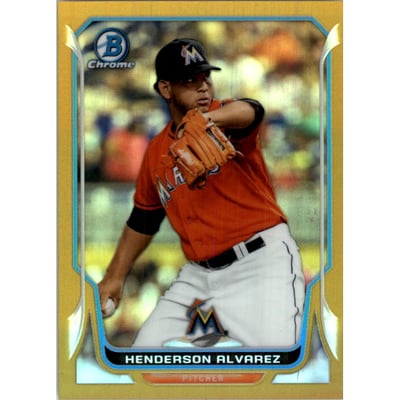 2014 Bowman Chrome Gold Refractors #213 Henderson Alvarez