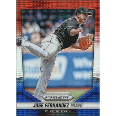 2014 Panini Prizm Prizms Red White and Blue Pulsar #107 Jose Fernandez