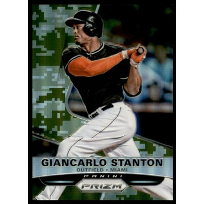2015 Panini Prizm Prizms Camo #71 Giancarlo Stanton