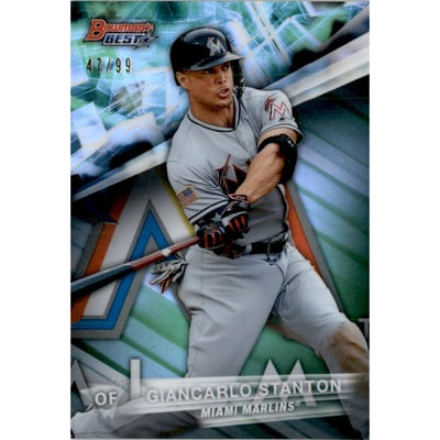 2016 Bowman's Best Green Refractors #49 Giancarlo Stanton