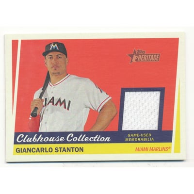 2016 Topps Heritage Clubhouse Collection Relics #CCRGS Giancarlo Stanton HN