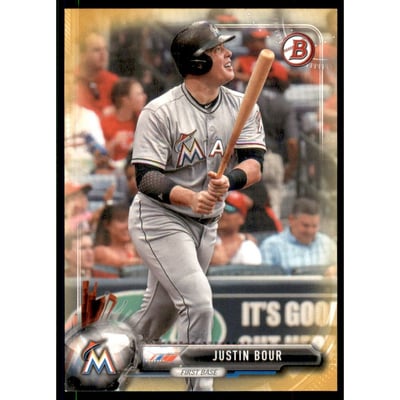 2017 Bowman Gold #95 Justin Bour