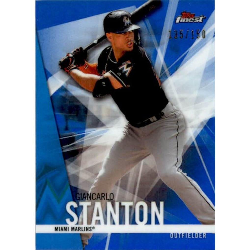 2017 Finest Blue Refractors #29 Giancarlo Stanton