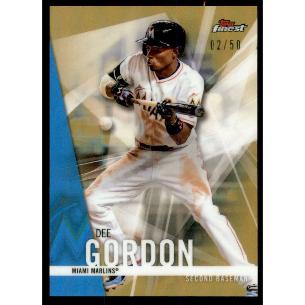 2017 Finest Gold Refractors #99 Dee Gordon